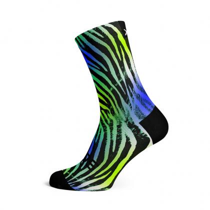 SOX EL.Zebra Green Casual Crew Socks – Bold Everyday Crew | Breathable Comfort & Eye-Catching Design