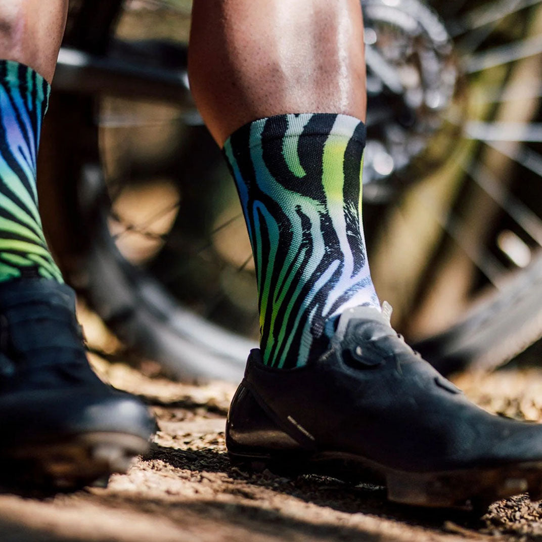 SOX EL.Zebra Green Casual Crew Socks – Bold Everyday Crew | Breathable Comfort & Eye-Catching Design