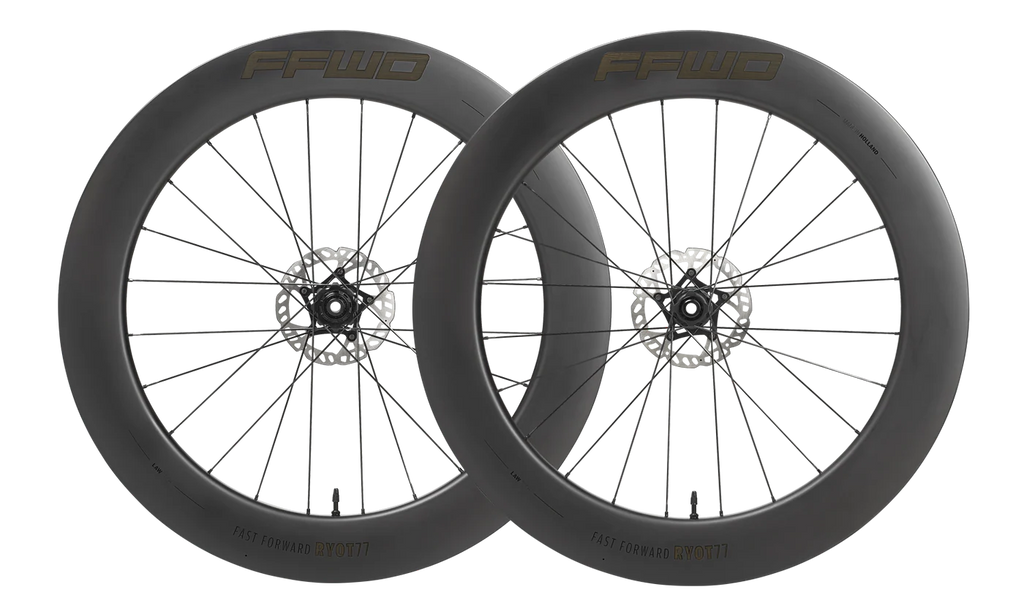 FFWD Ryot77 DT240 Carbon Tubeless Ready Disc Brake Wheel - Shimano Color-Matt Black| Cycling Gears Hub