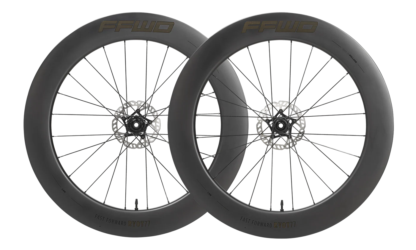 FFWD Ryot77 DT240 Carbon Tubeless Ready Disc Brake Wheel - Shimano Color-Matt Black| Cycling Gears Hub