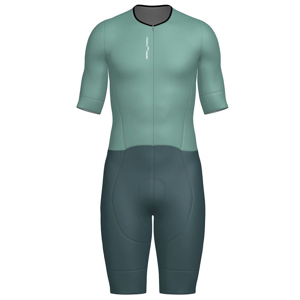 SANTINI WMN LEAF TRISUIT (SH.SL)-ACQUA FS