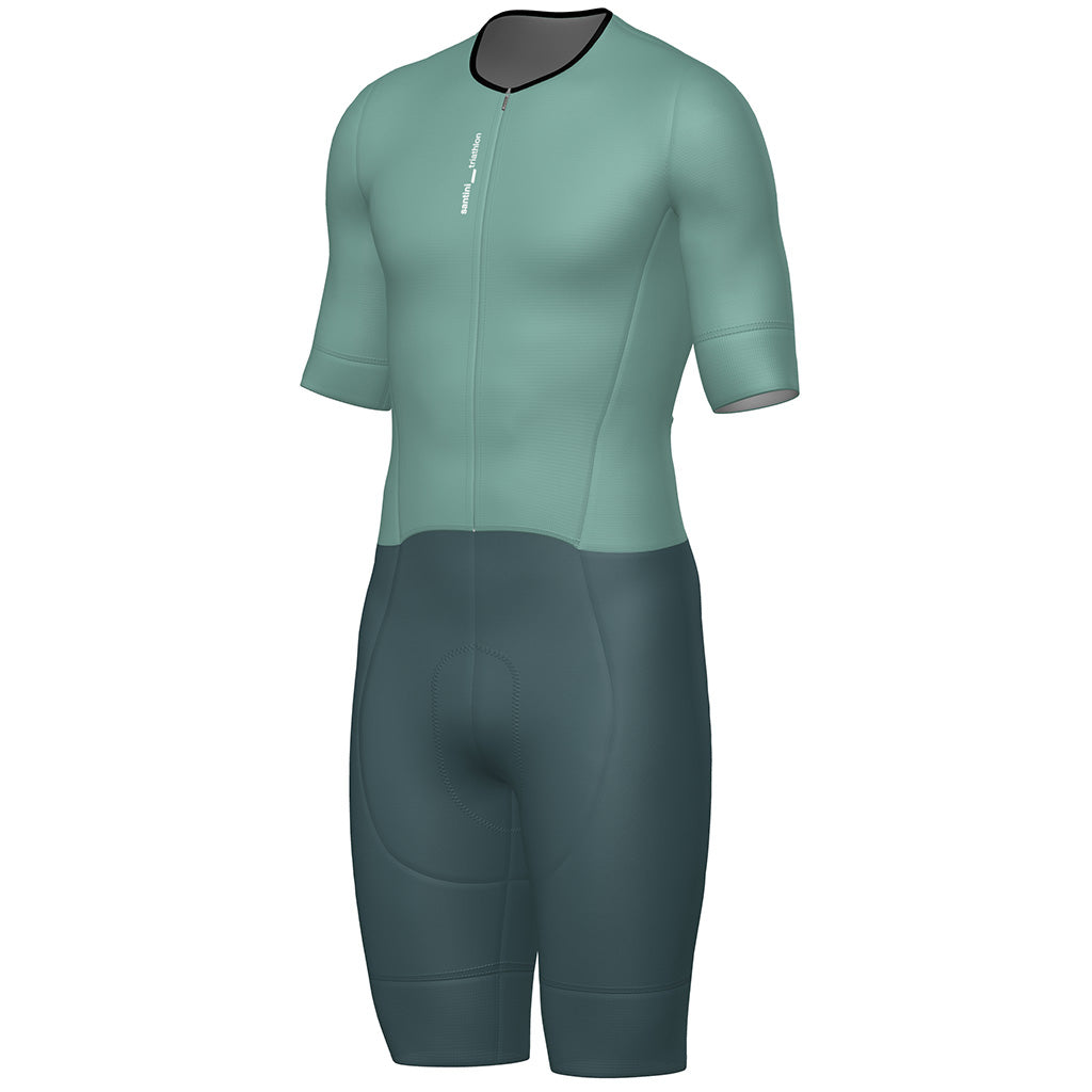SANTINI WMN LEAF TRISUIT (SH.SL)-ACQUA FS