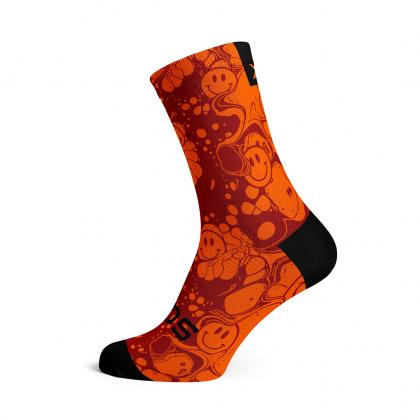 SOX Neon Slide Orange Casual Crew Socks – Vibrant Everyday Crew | Breathable Comfort & Bold Style