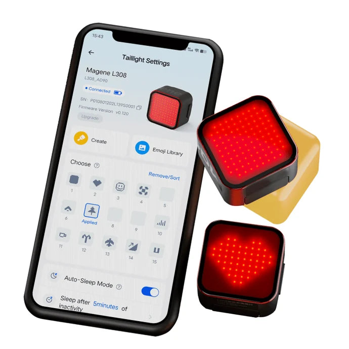 Magene L308 Intelligent Expression Smart Tail Light | High-Visibility Cycling Rear Light