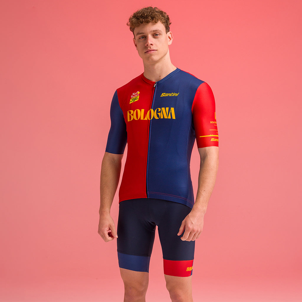 Santini Bologna Men Road Cycling Jersey Print Color| Cycling Gears Hub