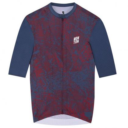 Monton Topography Jersey – Crimson Navy | Performance Cycling Jersey