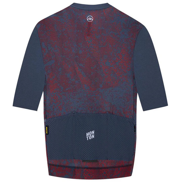 Monton Topography Jersey – Crimson Navy | Performance Cycling Jersey