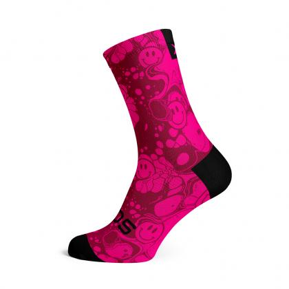 SOX Neon Slide Pink Casual Crew Socks – Vibrant Everyday Crew | Breathable Comfort & Bold Style
