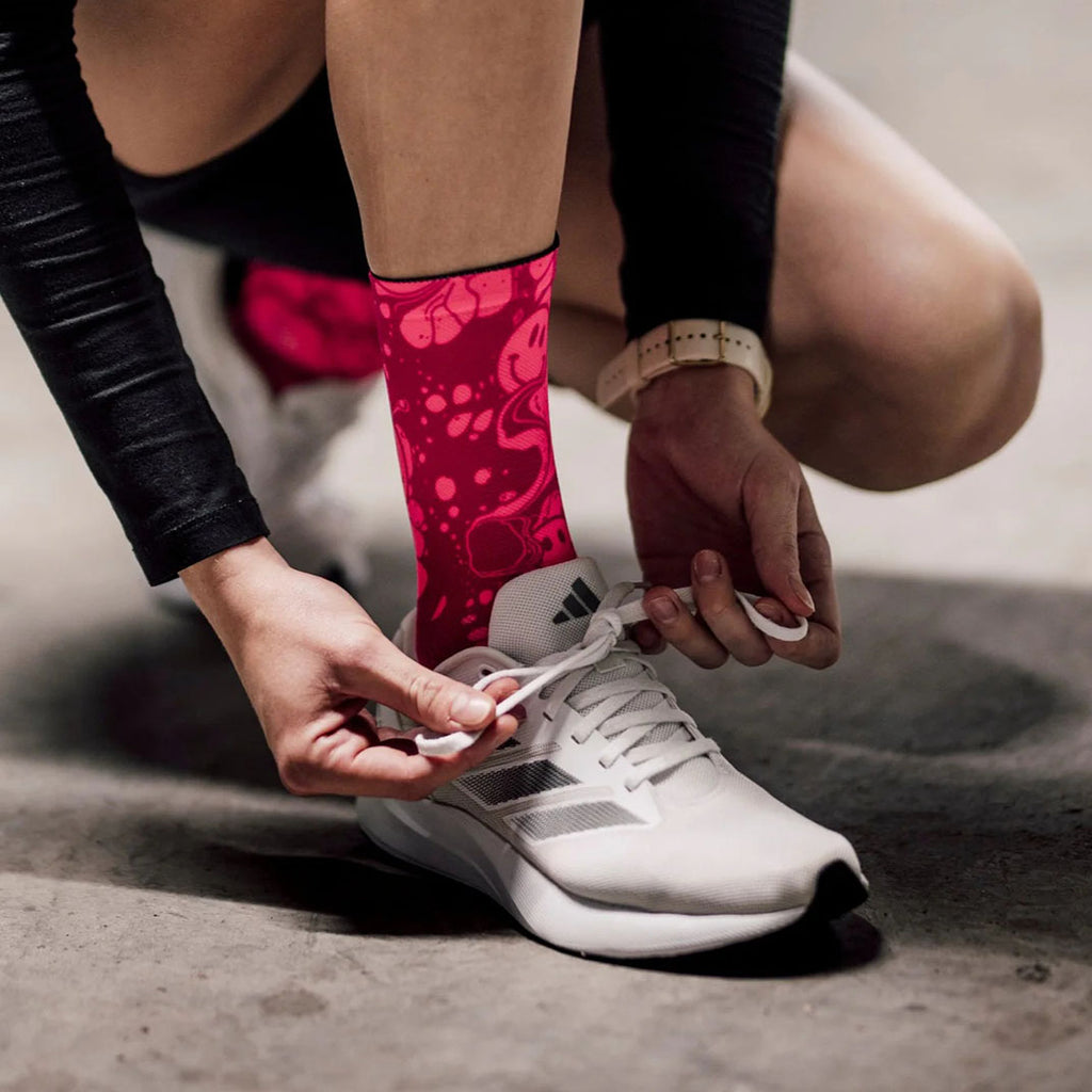 SOX Neon Slide Pink Casual Crew Socks – Vibrant Everyday Crew | Breathable Comfort & Bold Style