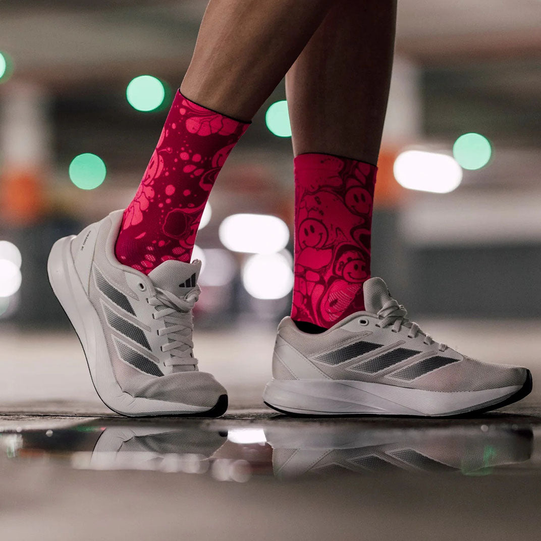 SOX Neon Slide Pink Casual Crew Socks – Vibrant Everyday Crew | Breathable Comfort & Bold Style