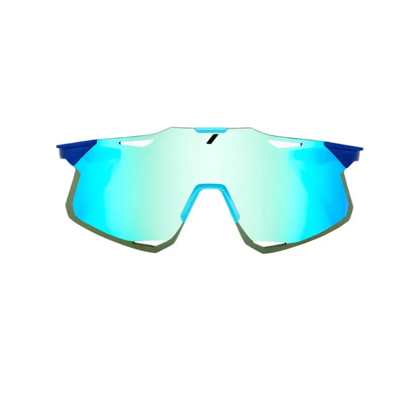 100% Hypercraft Sport Sunglasses – Blue Topaz Lens & Matte Metallic 'Into the Fade' Frame (Featherlight Pro Optics)