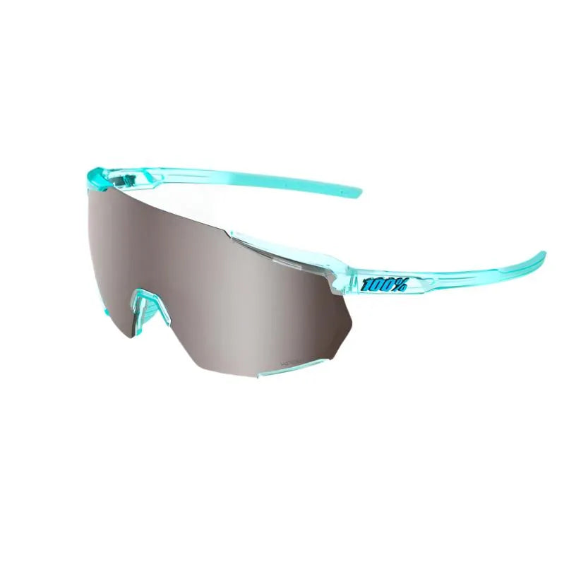 100% Racetrap 3.0 Sport Sunglasses (Silver/Polished Translucent Mint) | Cycling Gears Hub
