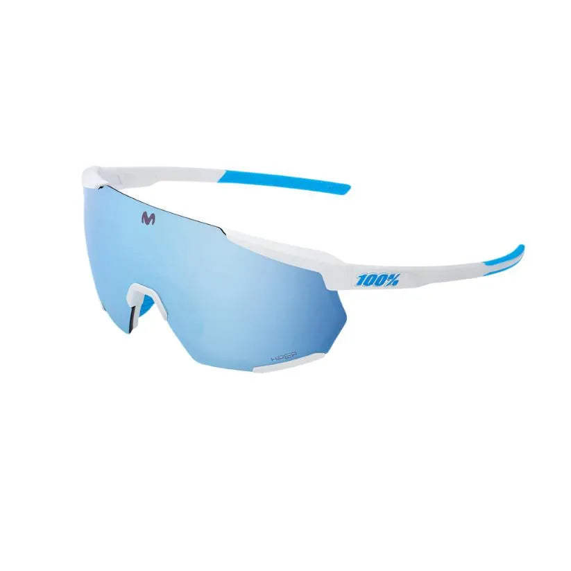100% Racetrap 3.0 Sport Sunglasses (Blue Multilayer/SE Movistar Team White) | Cycling Gears Hub