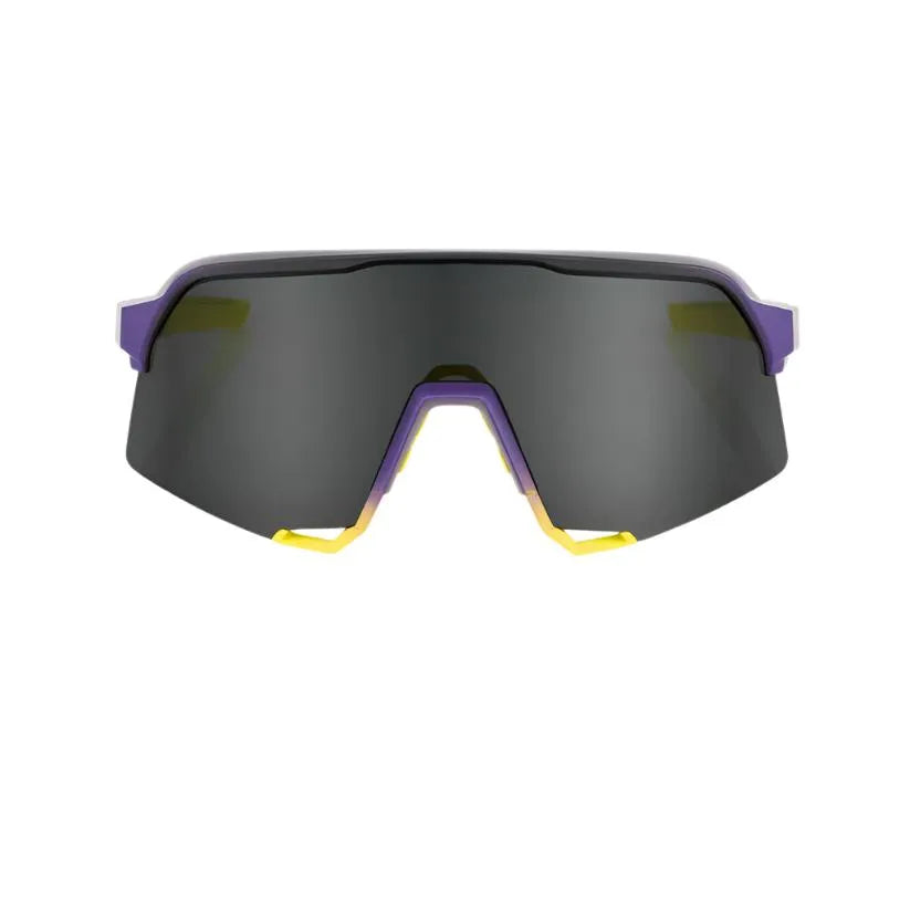 100% S3 Sport Sunglasses – Smoke Lens & Matte Metallic Digital Brights Frame (Pro-Level Performance)