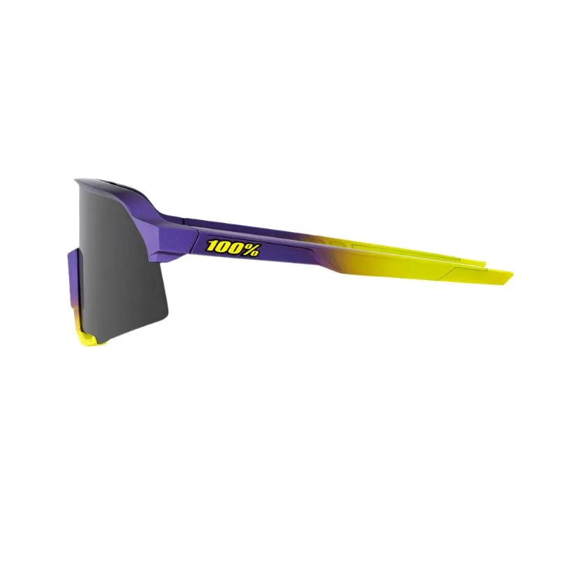 100% S3 Sport Sunglasses – Smoke Lens & Matte Metallic Digital Brights Frame (Pro-Level Performance)