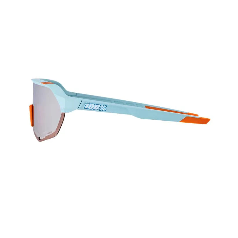 100% S2 Sport Sunglasses – Silver Lens & Soft Tact Two Tone Frame (Precision Fit, Premium Vision)