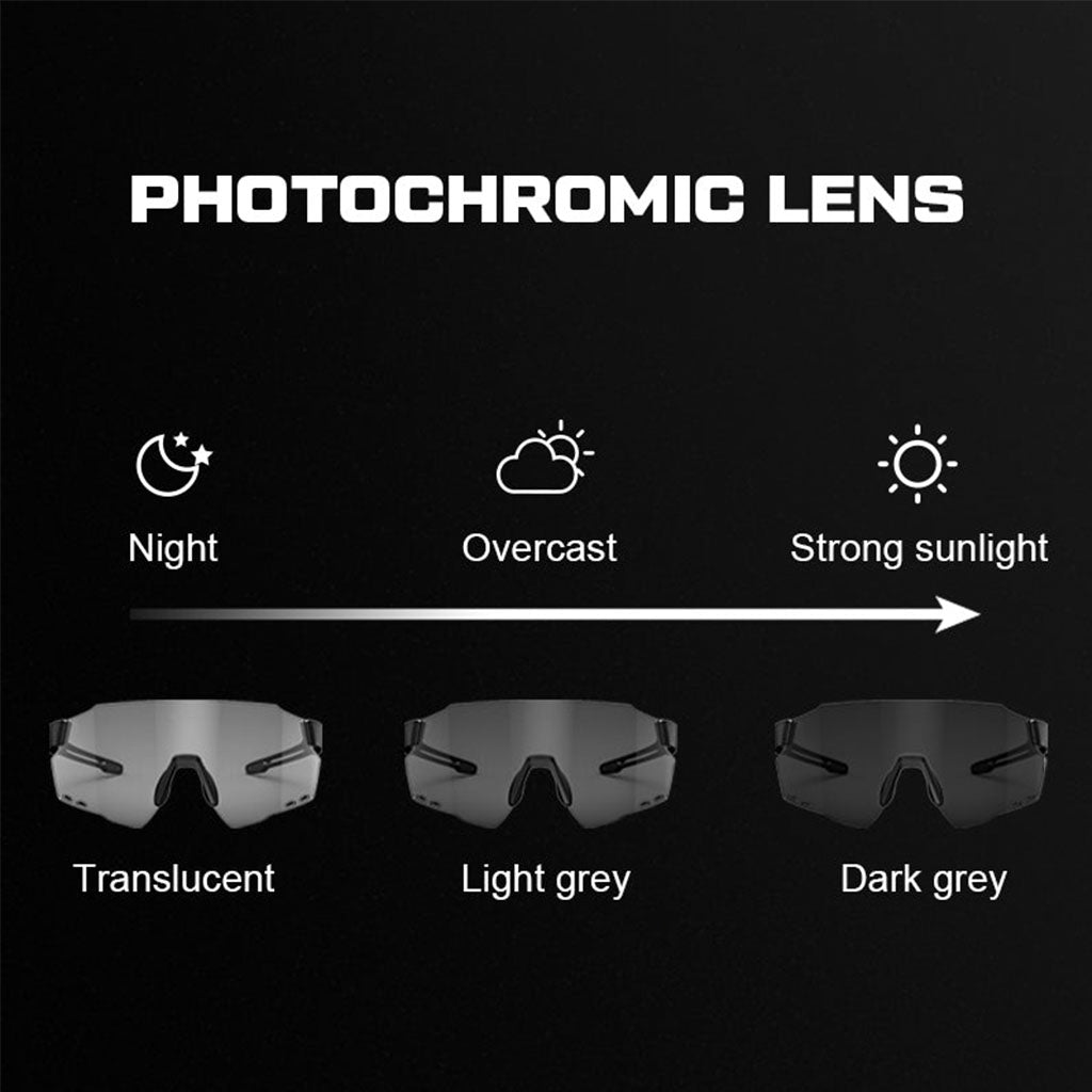 Magicshine Windbreaker Photochromic Sunglasses Coffe brown Color