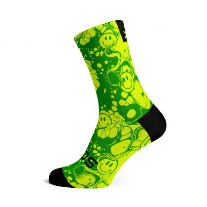 SOX Neon Slide Yellow Casual Crew Socks – Vibrant Everyday Crew | Breathable Comfort & Bold Style