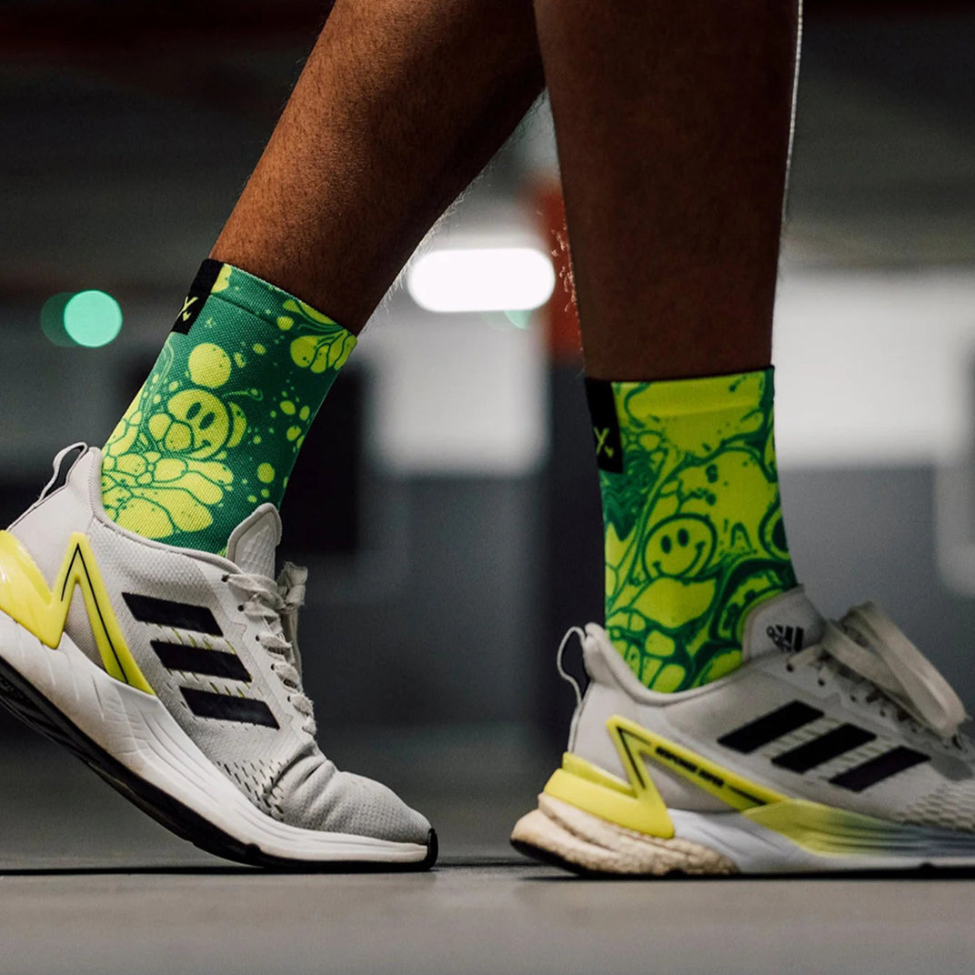 SOX Neon Slide Yellow Casual Crew Socks – Vibrant Everyday Crew | Breathable Comfort & Bold Style