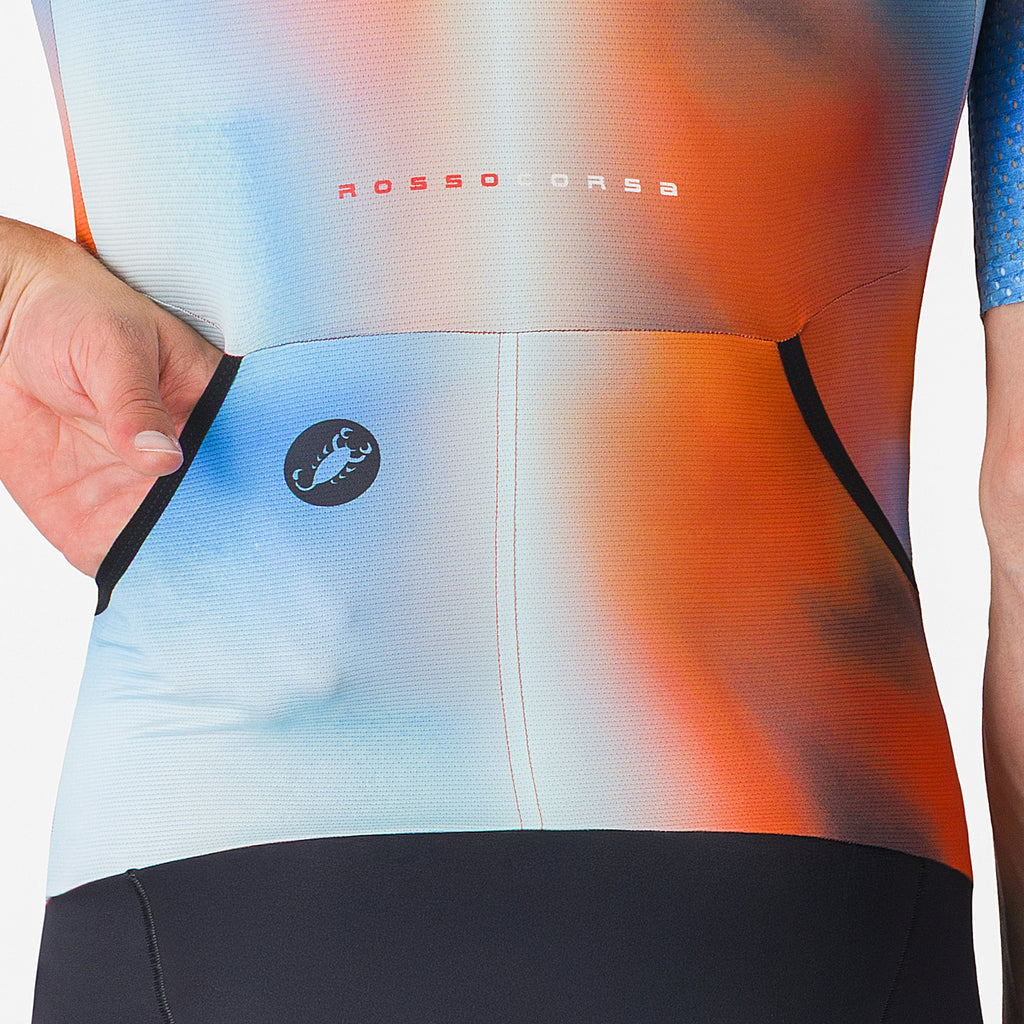 Castelli Free Sanremo 3 Suit Short Sleeve Paprika Sky | Cycling Gears Hub