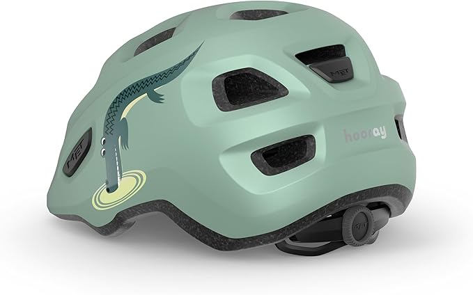 MET Hooray Kids Cycling Helmet (Matt Teal Crocodile) | Cycling Gears Hub