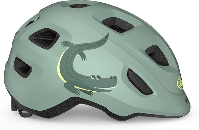 MET Hooray Kids Cycling Helmet (Matt Teal Crocodile) | Cycling Gears Hub