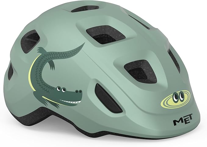 MET Hooray Kids Cycling Helmet (Matt Teal Crocodile) | Cycling Gears Hub
