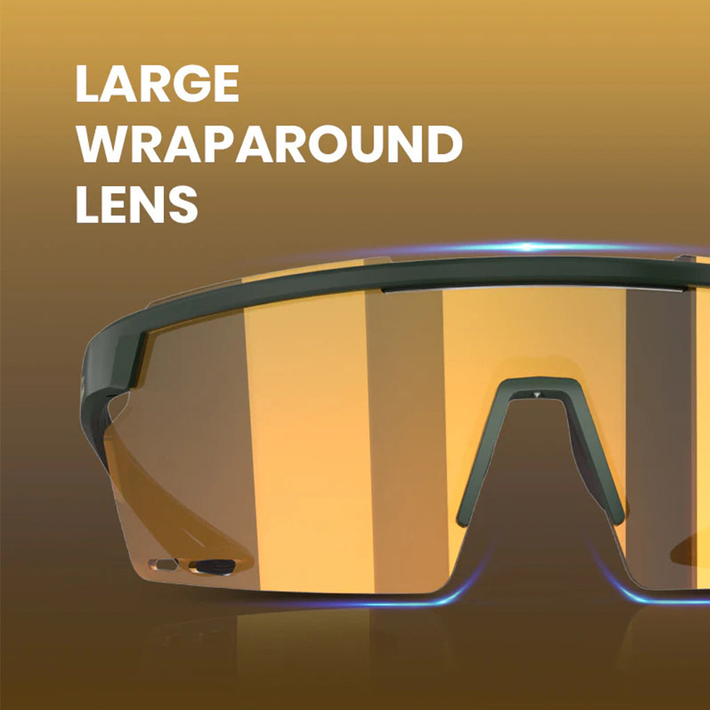 Magicshine Rouler Coated Photochromic Sports Sunglasses Green&Brown Color