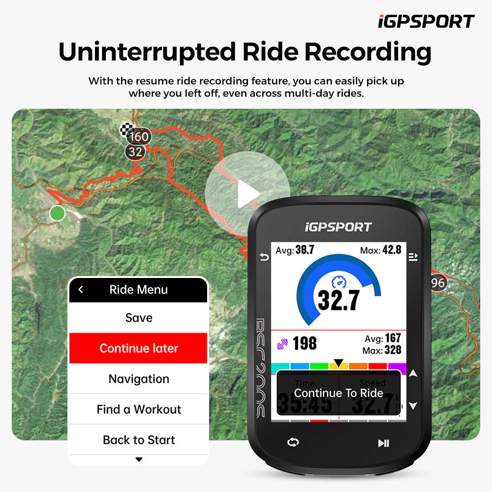 iGPSPORT BSC200S GPS Bike Computer | Color Navigation Cycling Computer | ANT+ & Bluetooth | Cycling Gears Hub