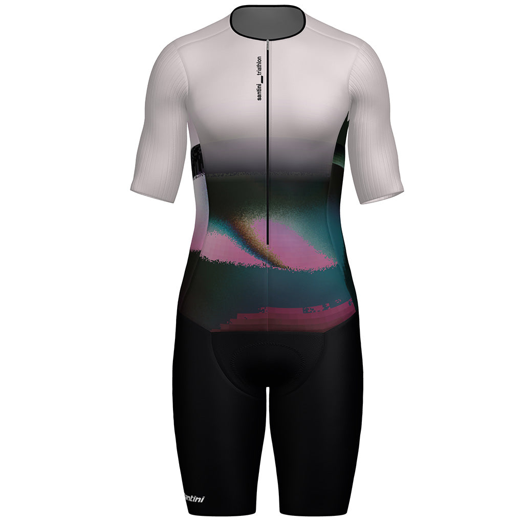 Santini Viper Men's Best Triathlon Suit Short Sleeve Color-Black| Cycling Gears Hub