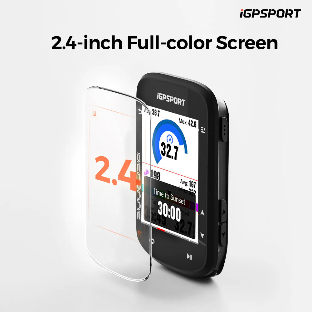 iGPSPORT BSC200S GPS Bike Computer | Color Navigation Cycling Computer | ANT+ & Bluetooth | Cycling Gears Hub