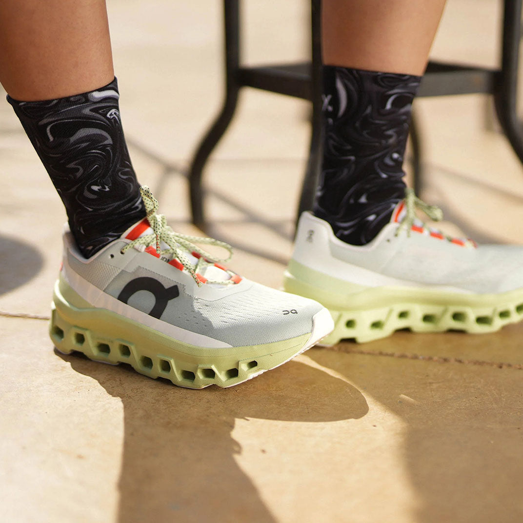 SOX Marble Black Casual Crew Socks – Sleek Everyday Crew | Breathable Comfort & Stylish Design