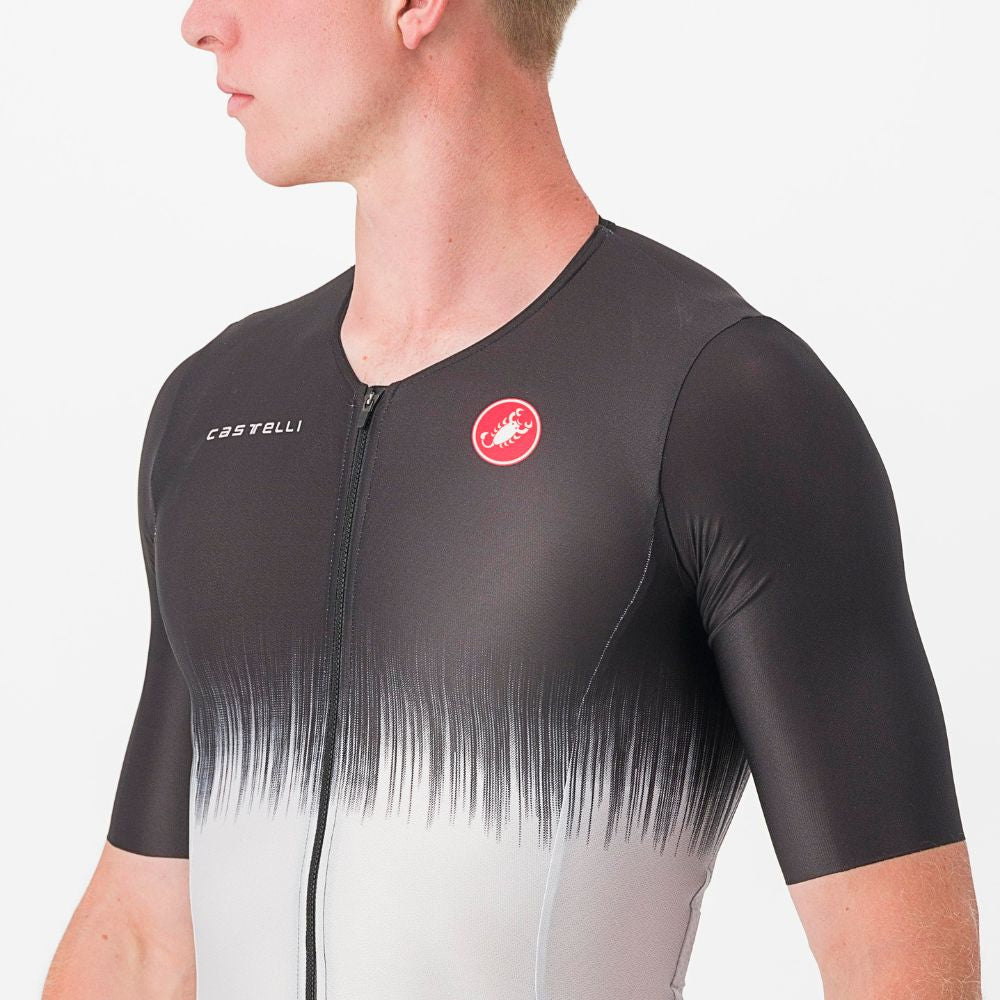 Castelli Sanremo Ultra Speed Triathlon Suit – Black/Silver Gray | Cycling Gears Hub