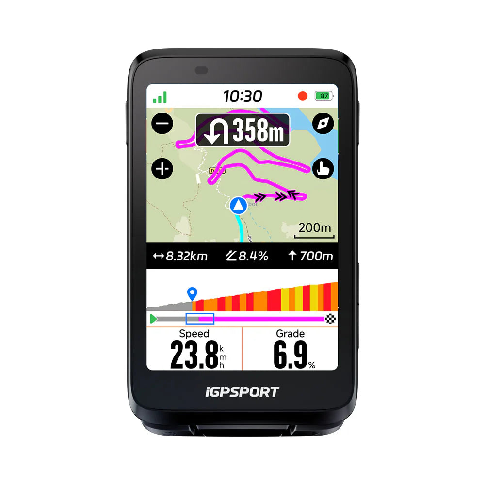 iGPSPORT BiNavi GPS Bike Computer | 3.5” Touchscreen Navigation Cycling Computer | Cycling Gears Hub