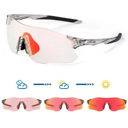 KAPVOE K1129 Colour Photochromic Sunglasses Color Red/Clear