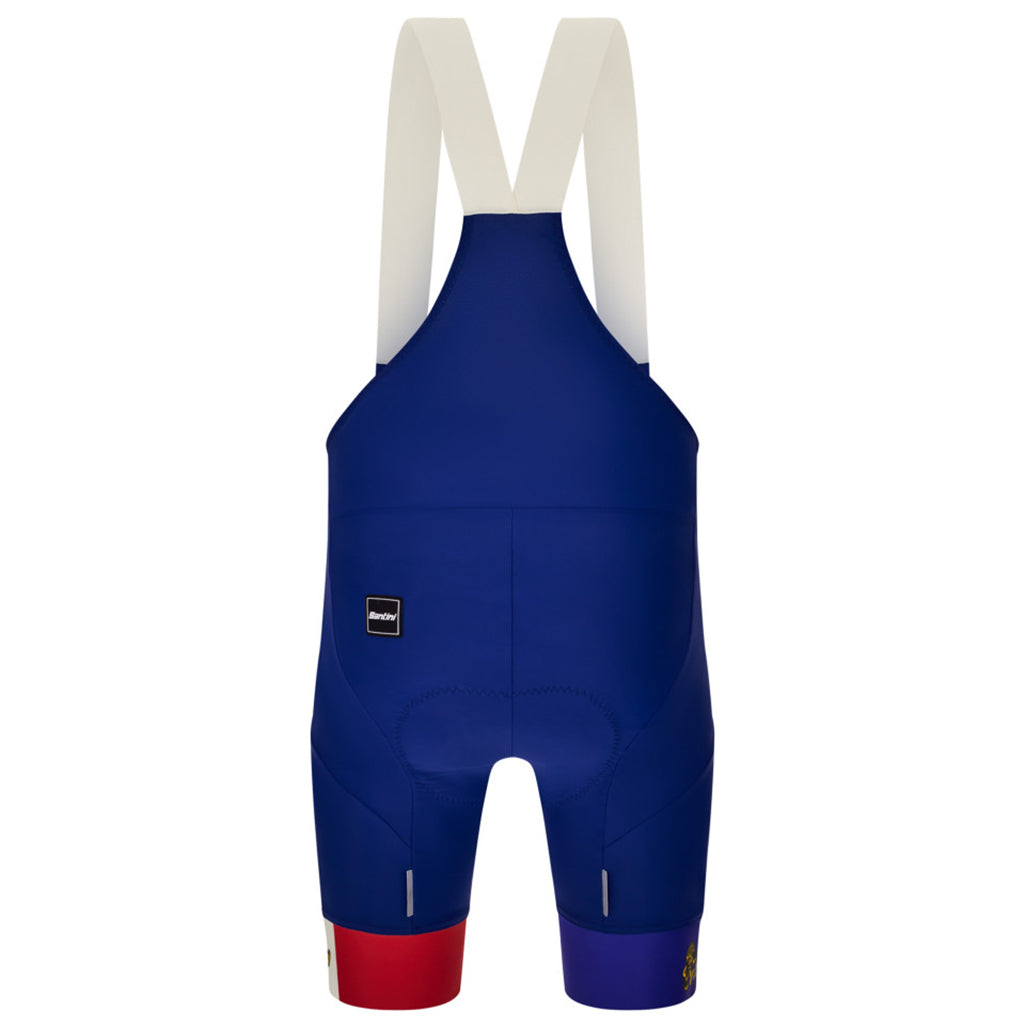 SANTINI TDF GD LILLE BIBSHORTS-BLUE SIZE-XL