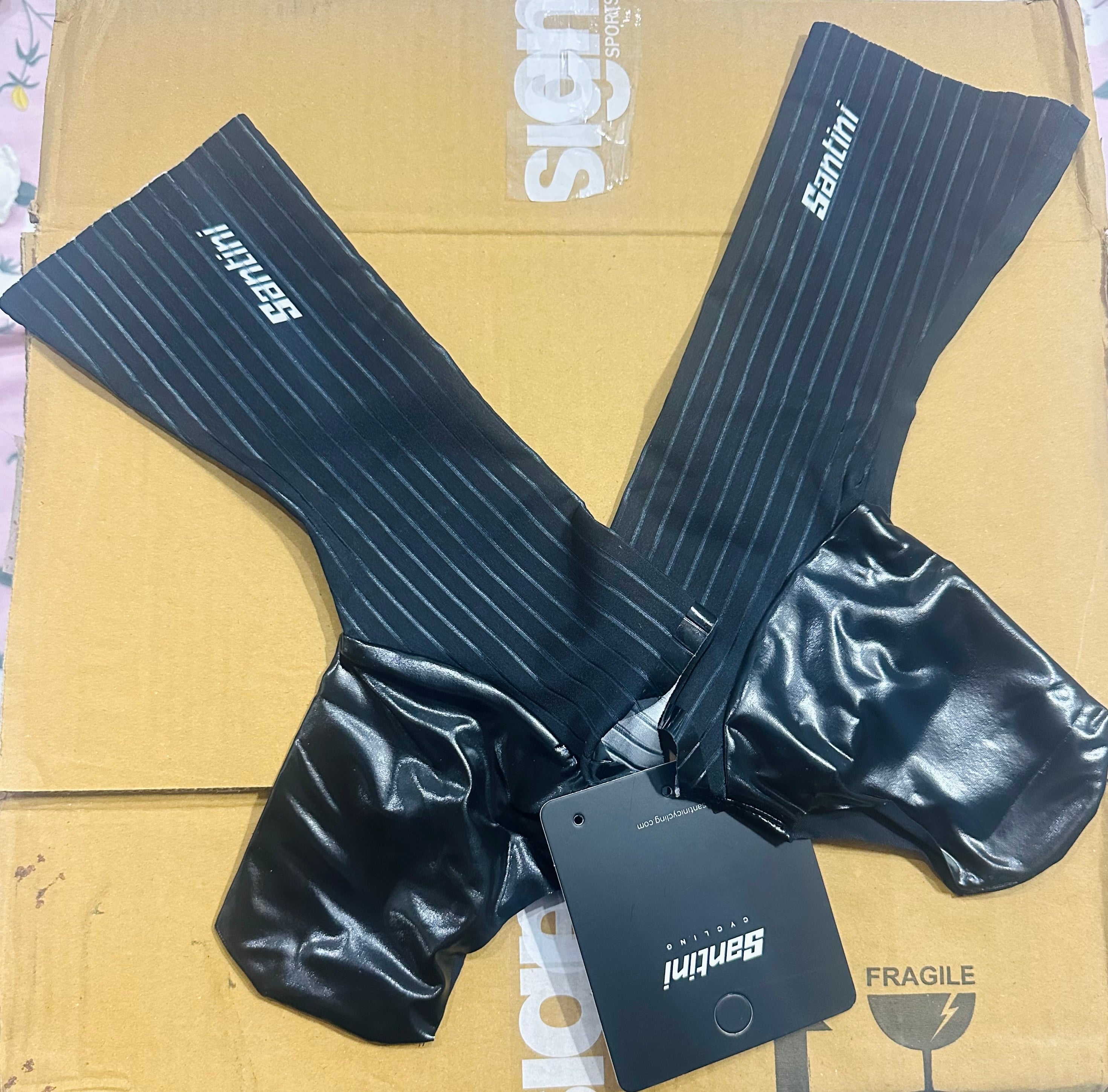 Santini Madss Aero Shoecovers Time Trial /Trialthlom  - black!CYCLING GEARS HUB