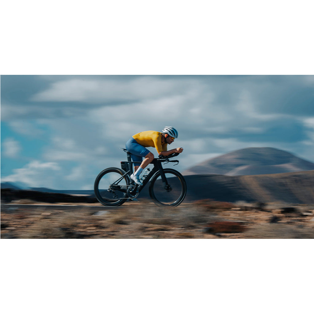 Santini Leaf Long Distance Trisuit With Short Sleeve Color-Ochre |Cycling Gears Hub