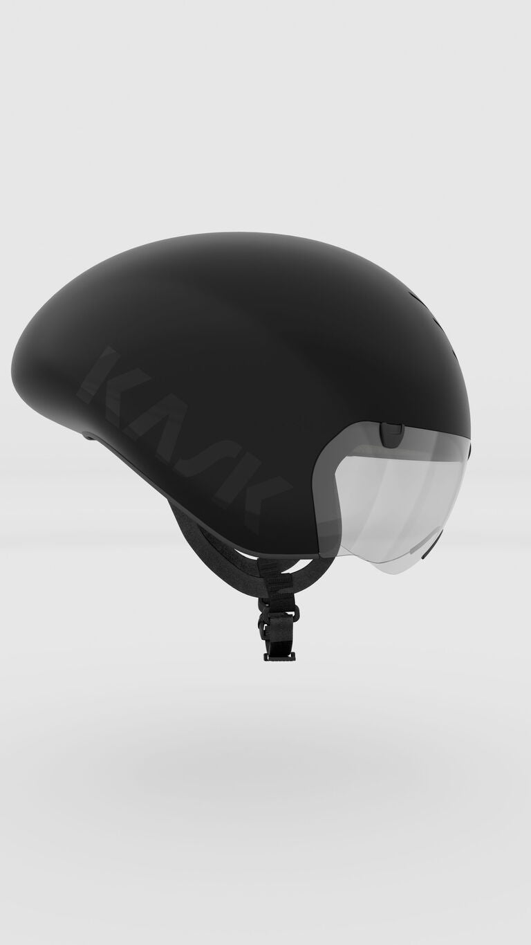 Kask Bambino Pro Matte Black Aero Road & Track Helmet – Magnetic Visor TT & Track Sprint Helmet | Cycling Gears Hub