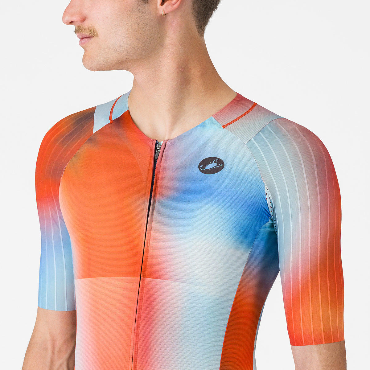 Castelli Free Sanremo 3 Suit Short Sleeve Paprika Sky | Cycling Gears Hub
