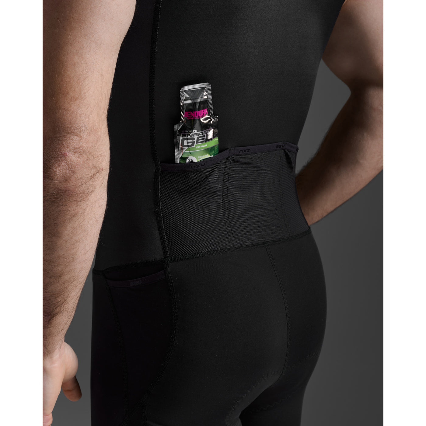 2XU Core Trisuit MT7398D Black White Mens Sleeveless Triathlon Suit Compression Race Wear
