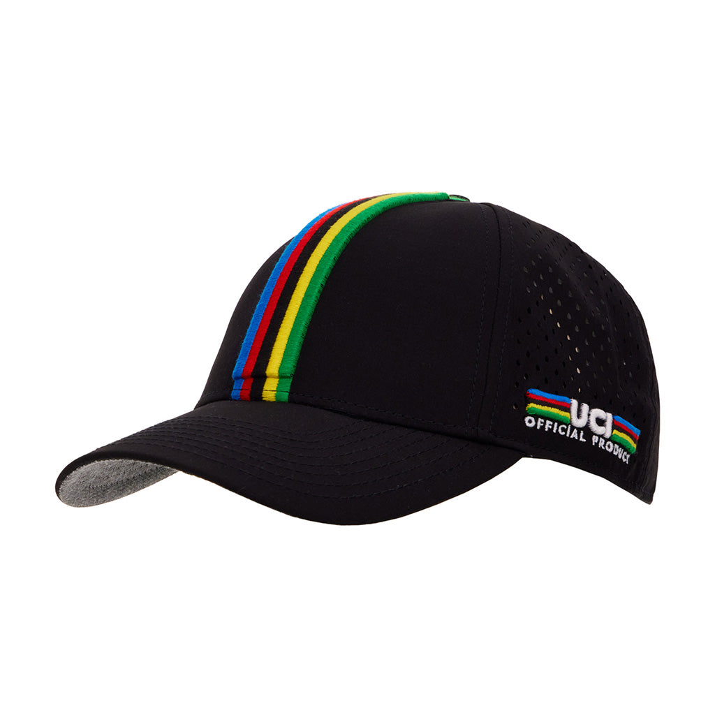 Santini UCI World Champion Cap (Black) | Cycling Gears Hub