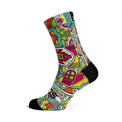 SOX Ndebele 2.0 Heritage Crew Socks – Modern Heritage Lifestyle Crew | Breathable Everyday Comfort