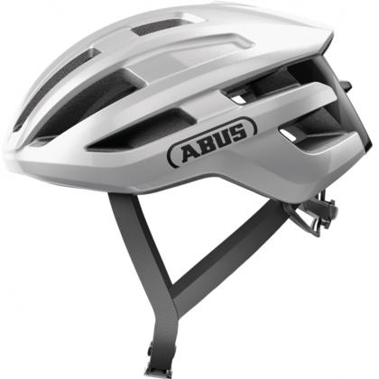 ABUS PowerDome Helmet – Gleam Silver | Lightweight Aerodynamic Road Cycling Helmet