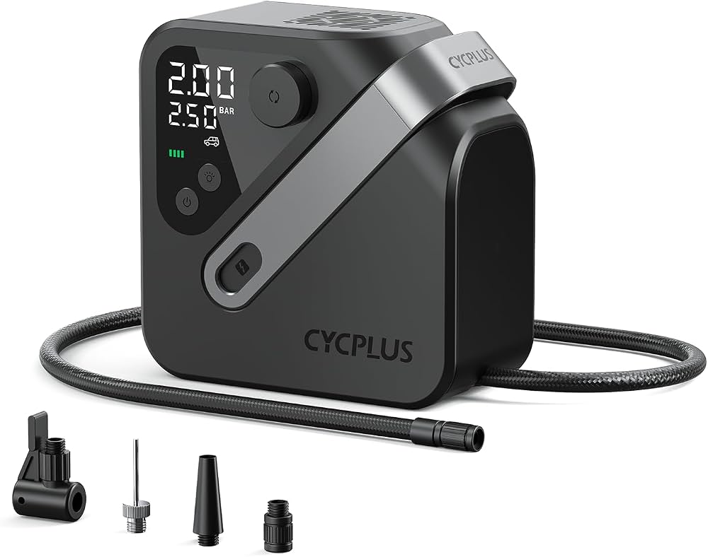 CYCPLUS AL7 Portable Electric Air Pump – 100 PSI Rechargeable Tire Inflator