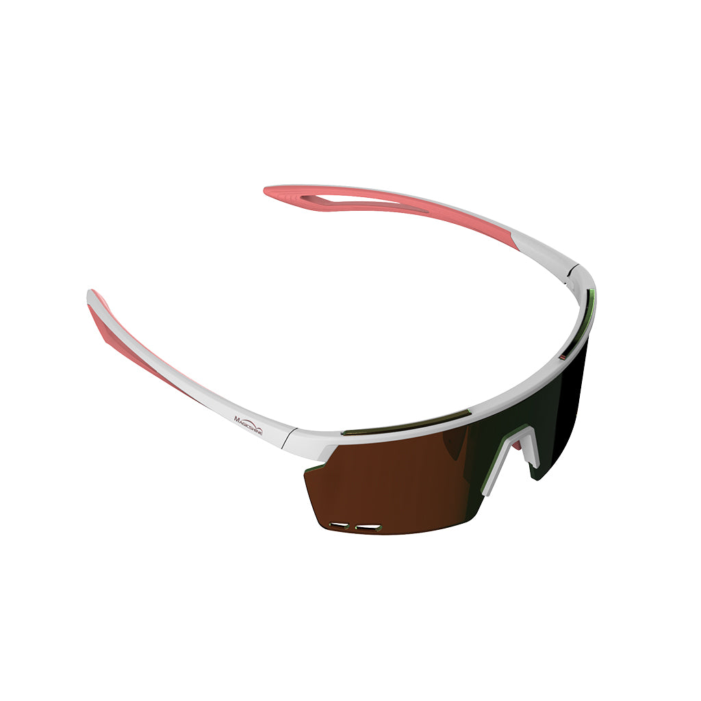 Magicshine Rouler Classic Sports Sunglasses White&Pink Color