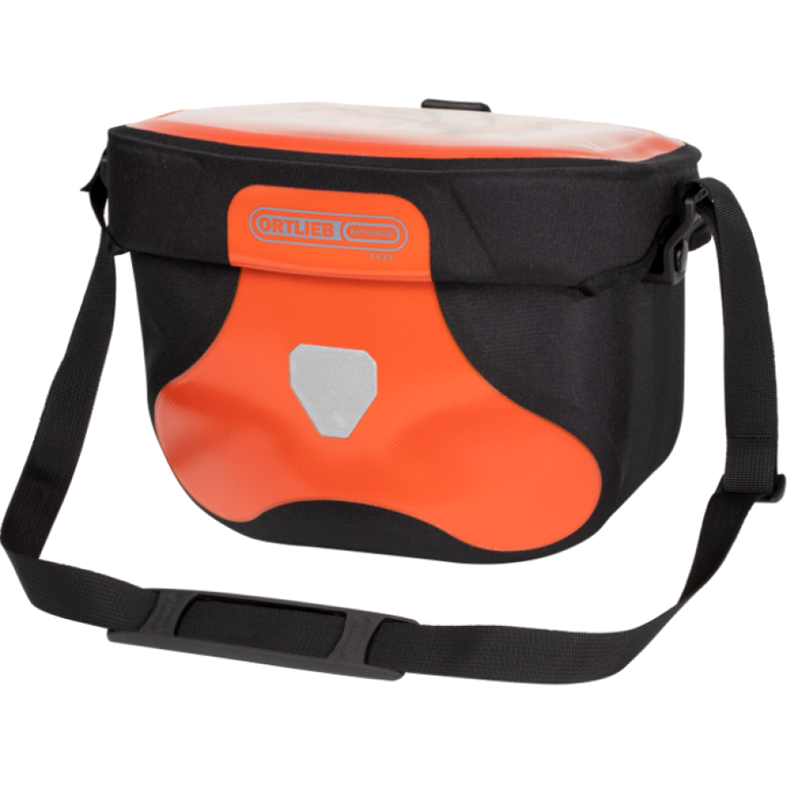 ORTLIEB Ultimate Six Classic Handlebar Bag – Orange/Black and Petrol Black | 6.5L | Cycling Gears Hub