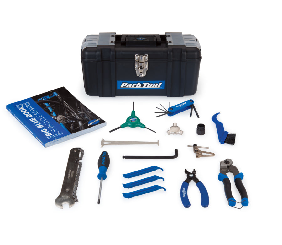 Park Tool SK-4 Home Mechanic Starter Kit - 15 Piece Bike Tool Set with Toolbox
