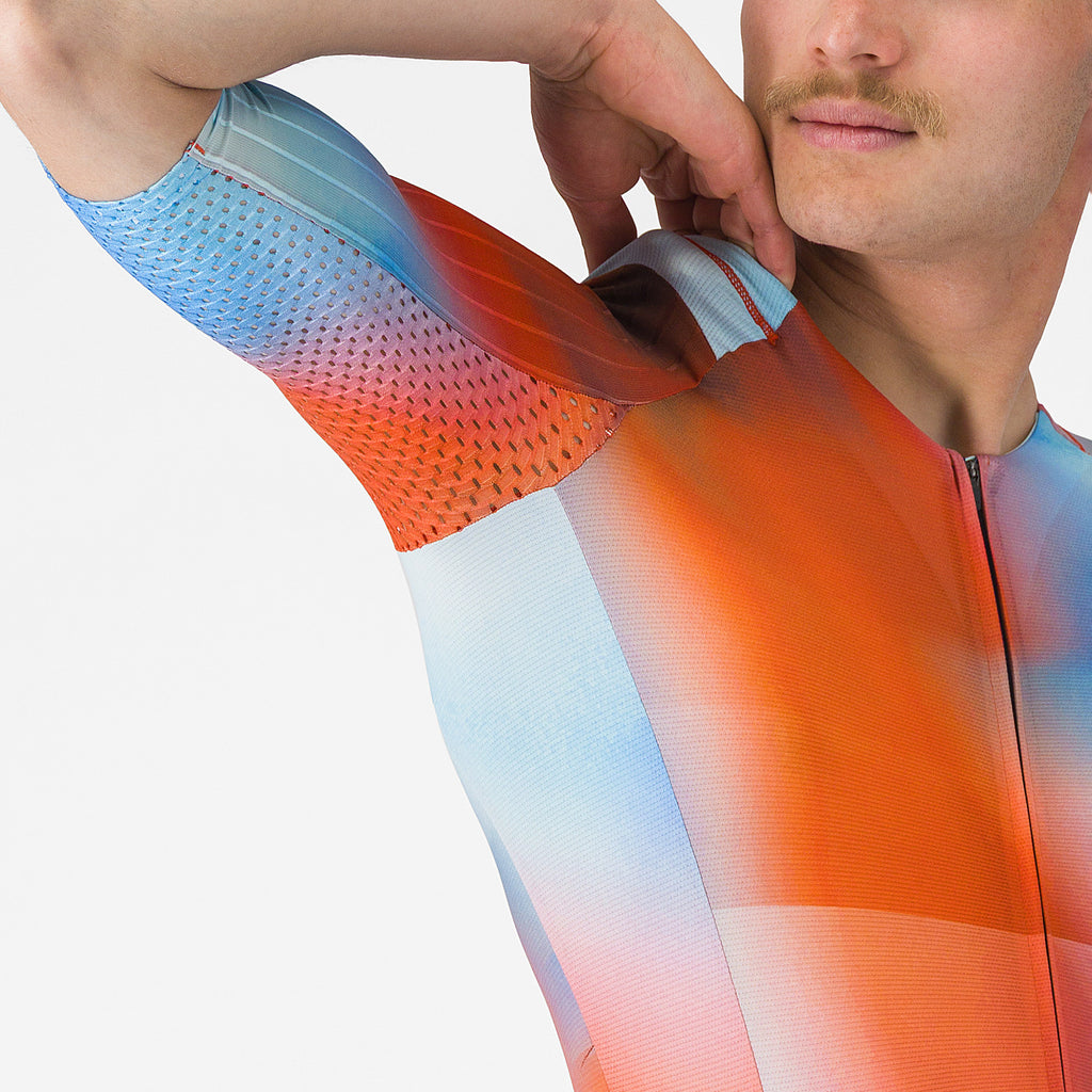 Castelli Free Sanremo 3 Suit Short Sleeve Paprika Sky | Cycling Gears Hub