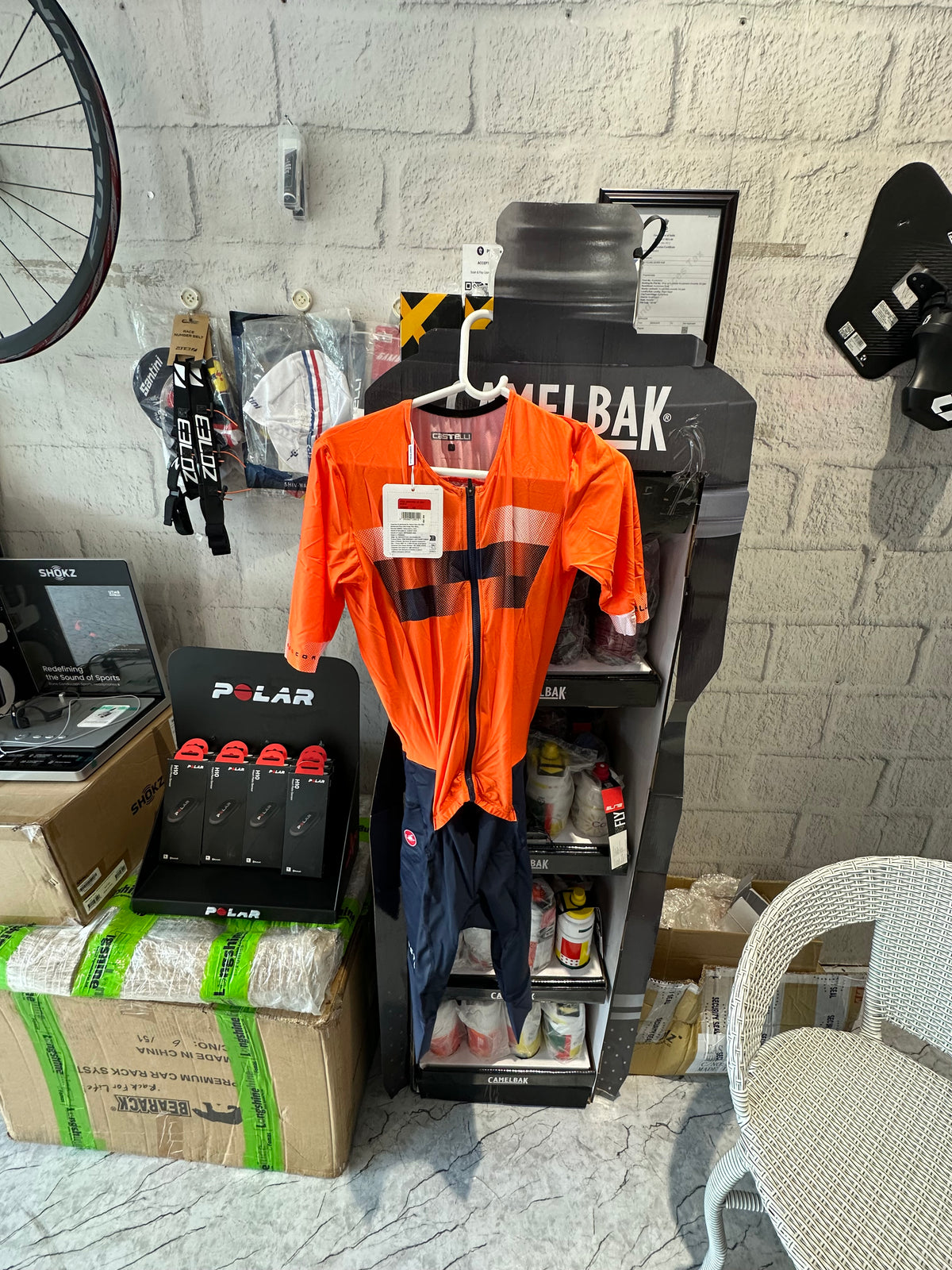 Castelli Free Sanremo 2 Aero Tri Race Suit – Brilliant Orange / Belgian Blue | Cycling Gears Hub